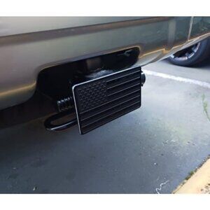 Heavy American Flag Metal Trailer Hitch Cover for 2 Inch Receivers, Hitch Cover